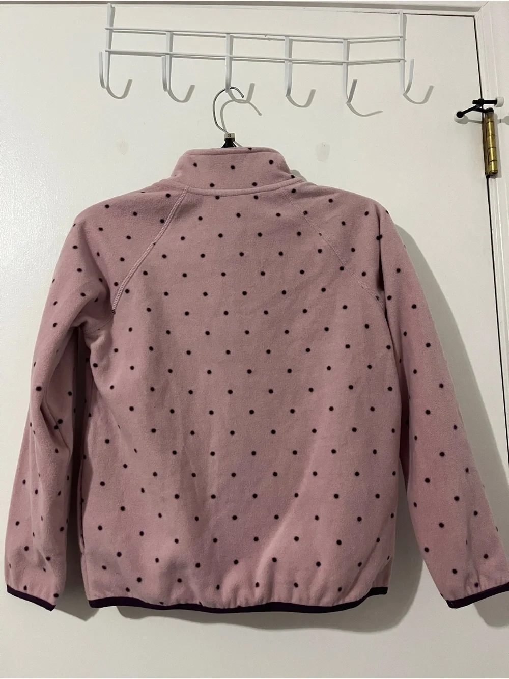 wonder nation Pink Polka Dot Full-Zip Fleece Jacket